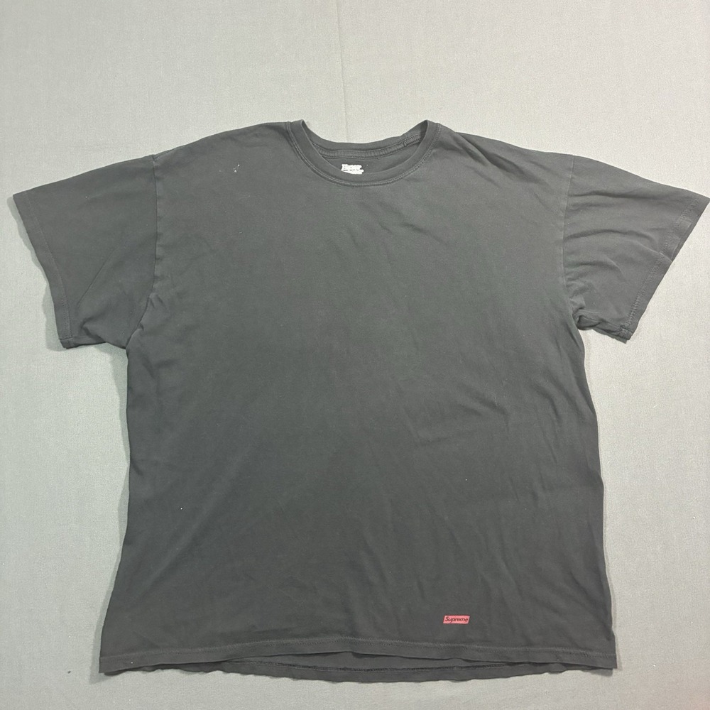 Supreme T Shirt Mens Medium Black (Faded) Short Sleeve Crew Neck Tee Large